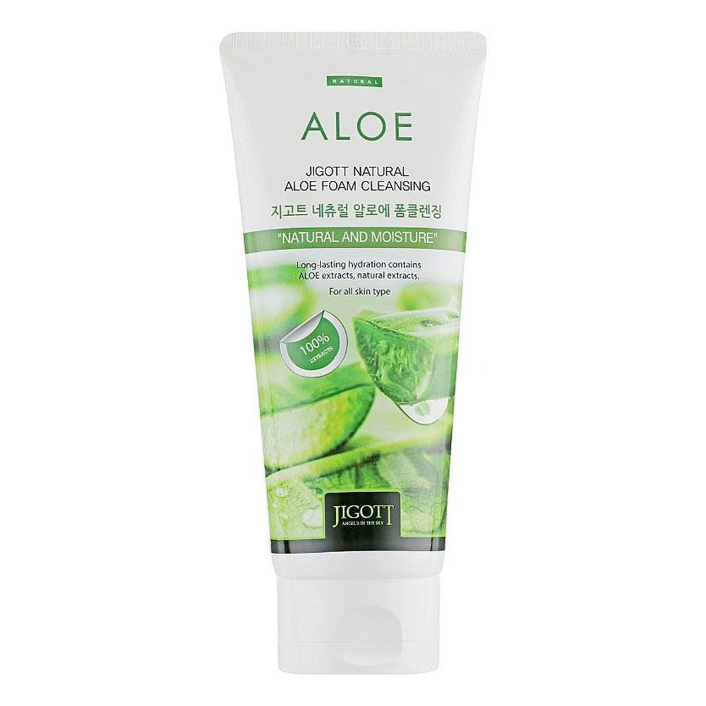Jigott Natural Aloe Foam Cleansing For All Skin Types 180ml